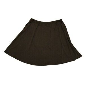 Woman Within Women's Plus Size 4X Long Flared Skirt Pockets Elastic Waist Gray